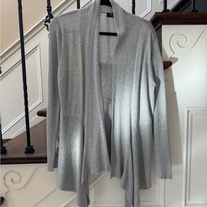 Verve Ami Light Gray Open Front Cardigan
